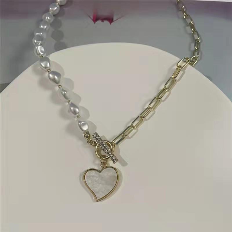 PEARL HEART NECKLACE - STAY FANCY