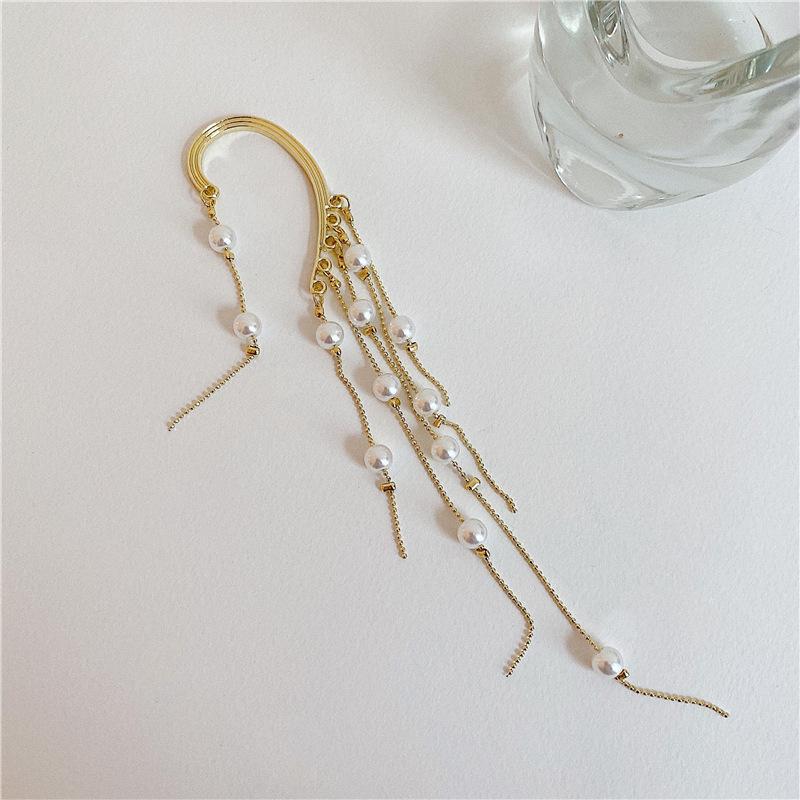 PEARL TASSEL EAR CUFF - STAY FANCY