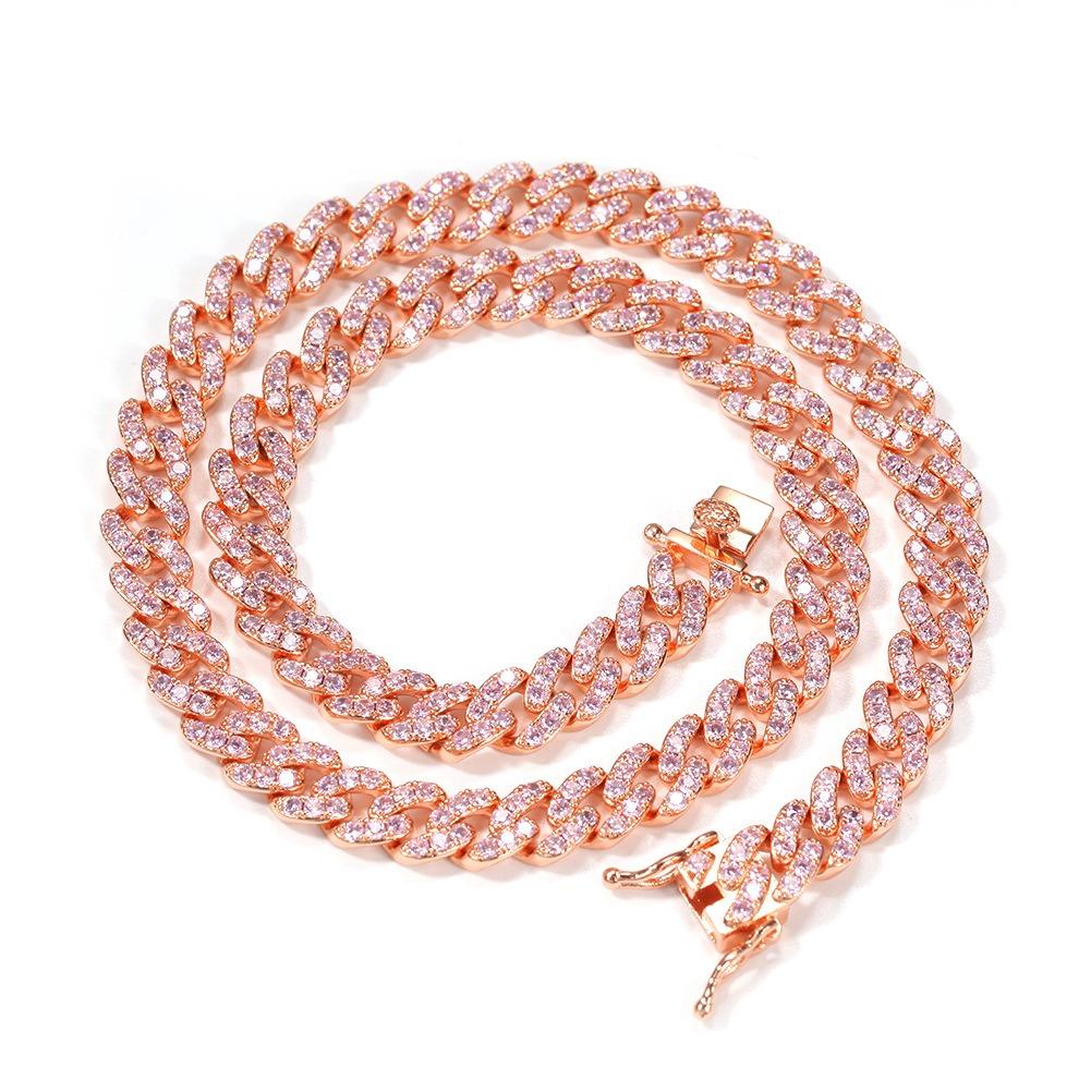 PINK CUBAN LINK NECKLACE - STAY FANCY