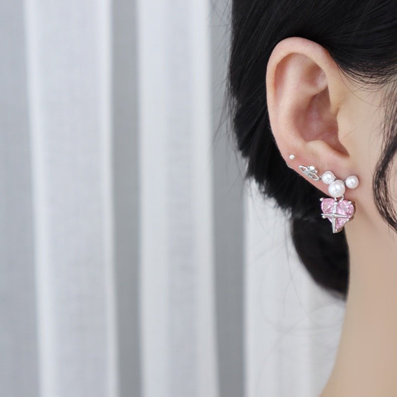 PINK PLANET EARRINGS - STAY FANCY