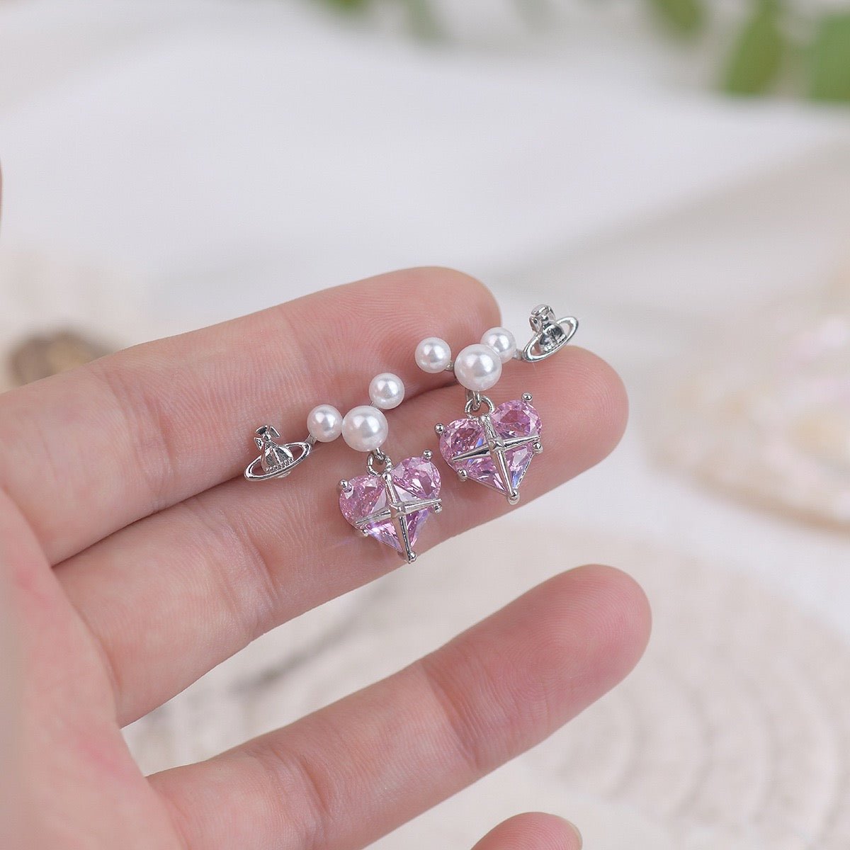 PINK PLANET EARRINGS - STAY FANCY