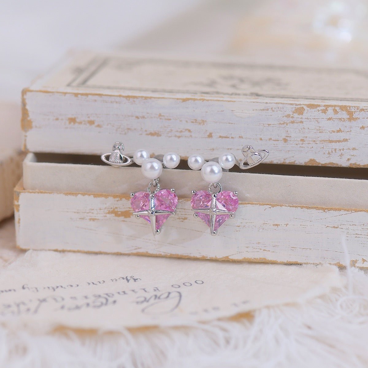 PINK PLANET EARRINGS - STAY FANCY