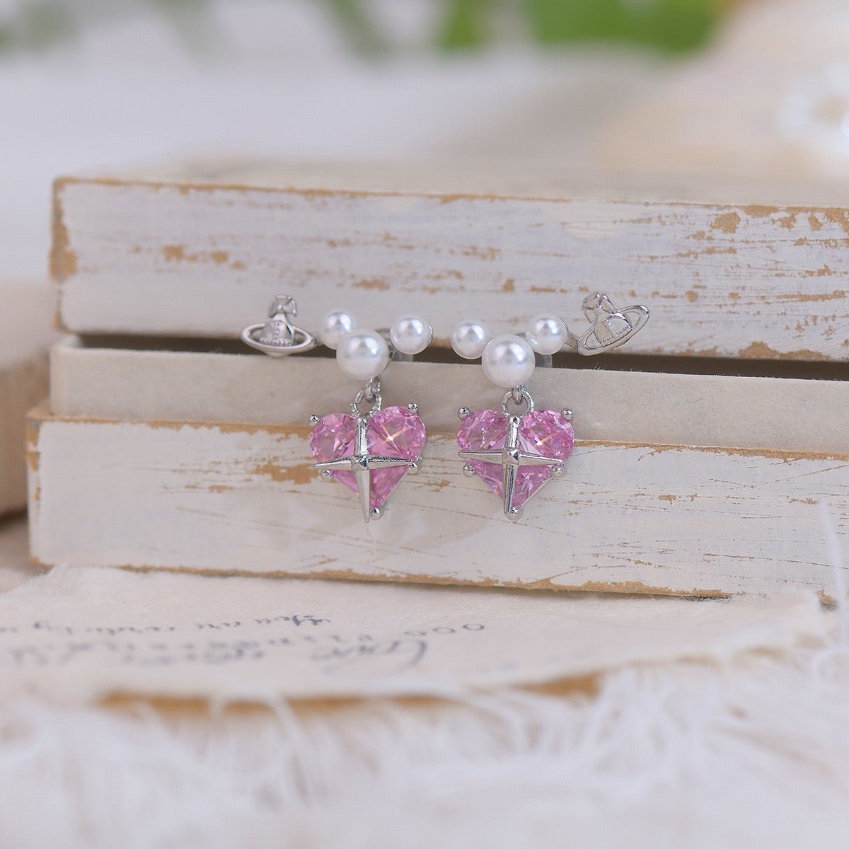 PINK PLANET EARRINGS - STAY FANCY