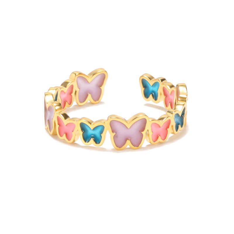 POLYCHROME BUTTERFLY RING - STAY FANCY