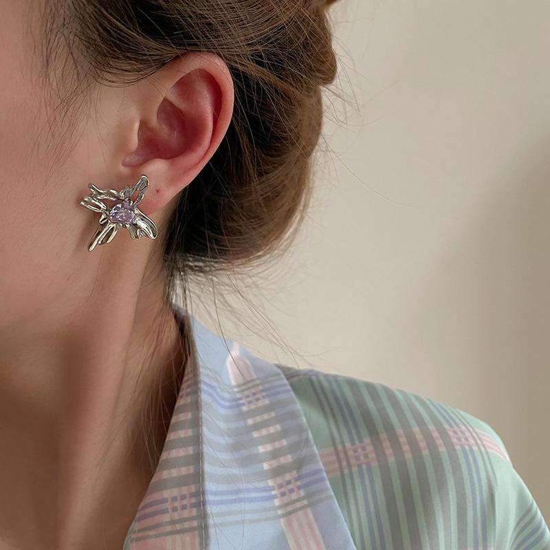 PURPLE GEM EARRINGS - STAY FANCY