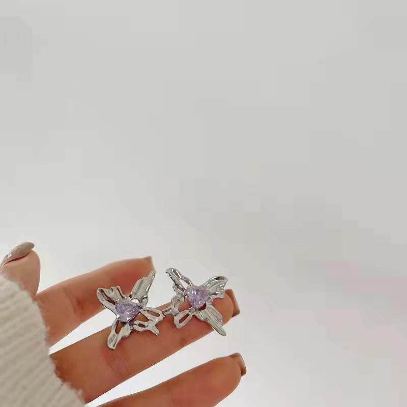 PURPLE GEM EARRINGS - STAY FANCY