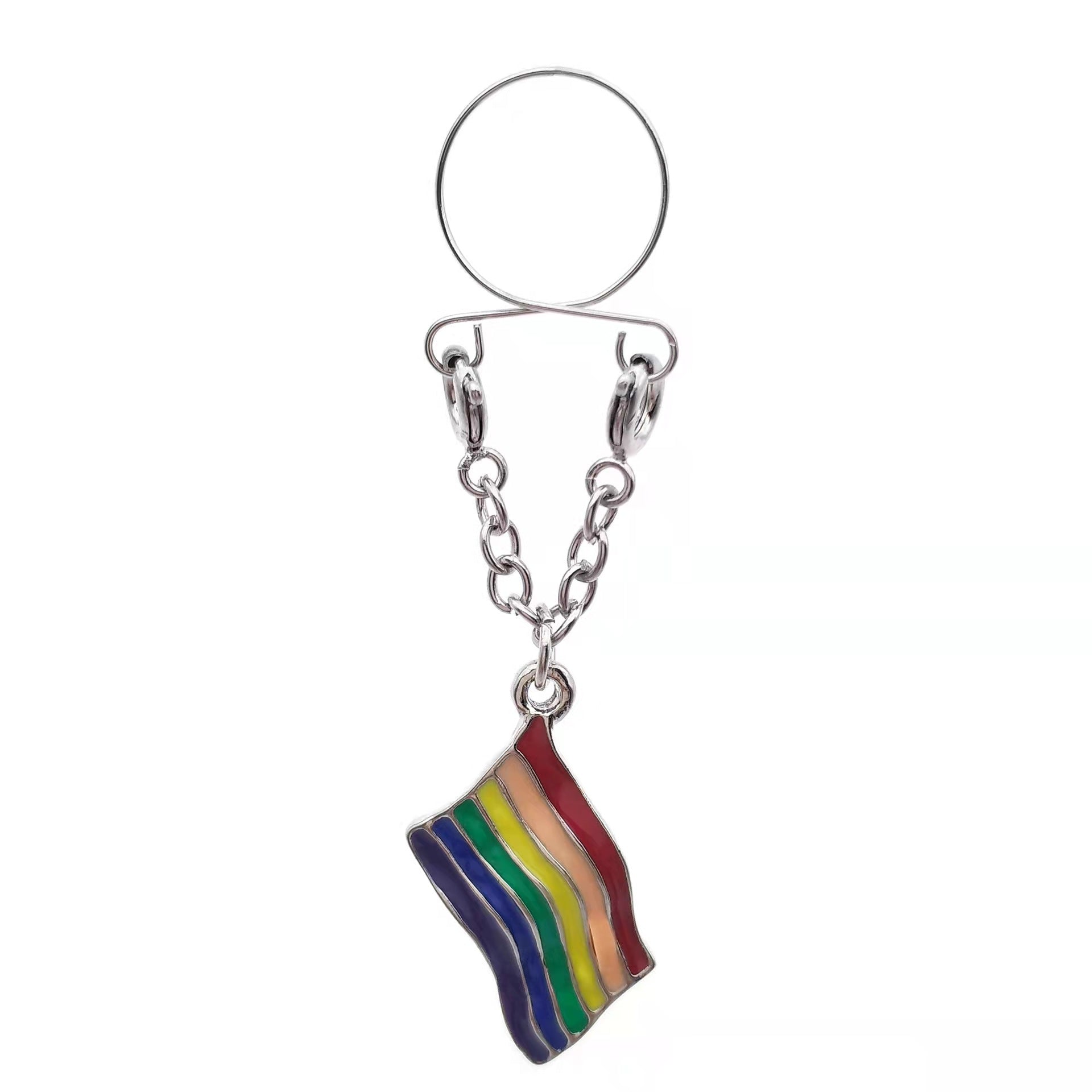 RAINBOW FAKE NIPPLE RING - STAY FANCY