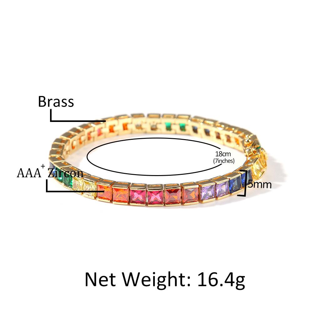 RAINBOW TENNIS BRACELATE - STAY FANCY