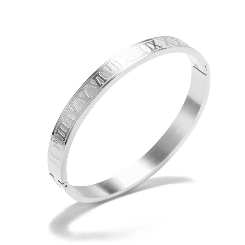 ROMAN NUMERAL BANGLE - STAY FANCY