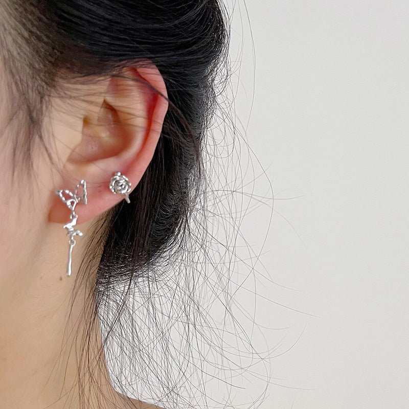 SILVER BUTTERFLY EAR CUFF SET - STAY FANCY