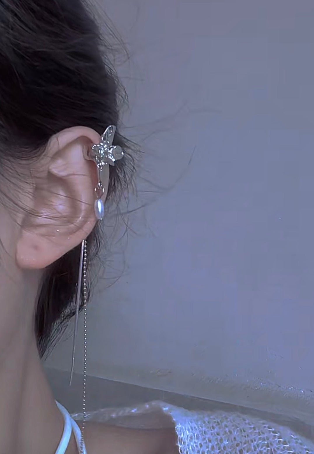 SILVER FLOWER EAR CUFF - STAY FANCY