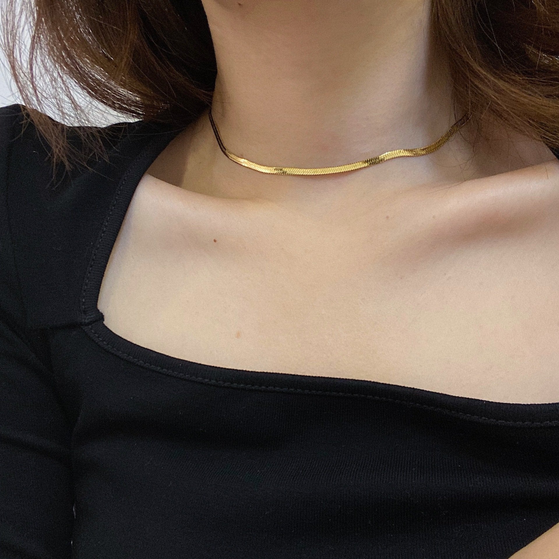 SNAKE CHAIN NECKLACE - STAY FANCY