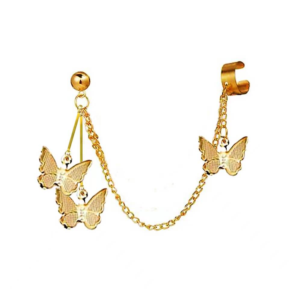 STAINLESS BUTTERFLY EAR CUFF - STAY FANCY