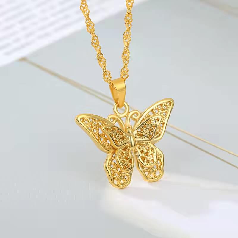 STAINLESS BUTTERFLY NECKLACE - STAY FANCY