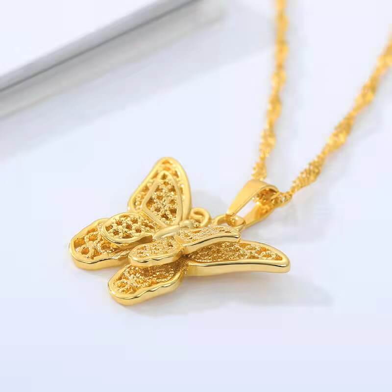 STAINLESS BUTTERFLY NECKLACE - STAY FANCY