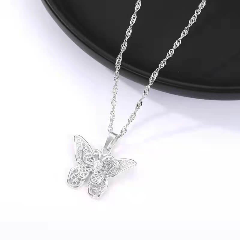 STAINLESS BUTTERFLY NECKLACE - STAY FANCY