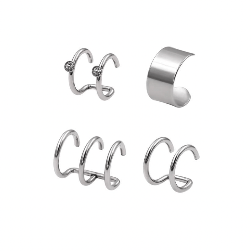 STAINLESS EAR CUFF SET - STAY FANCY