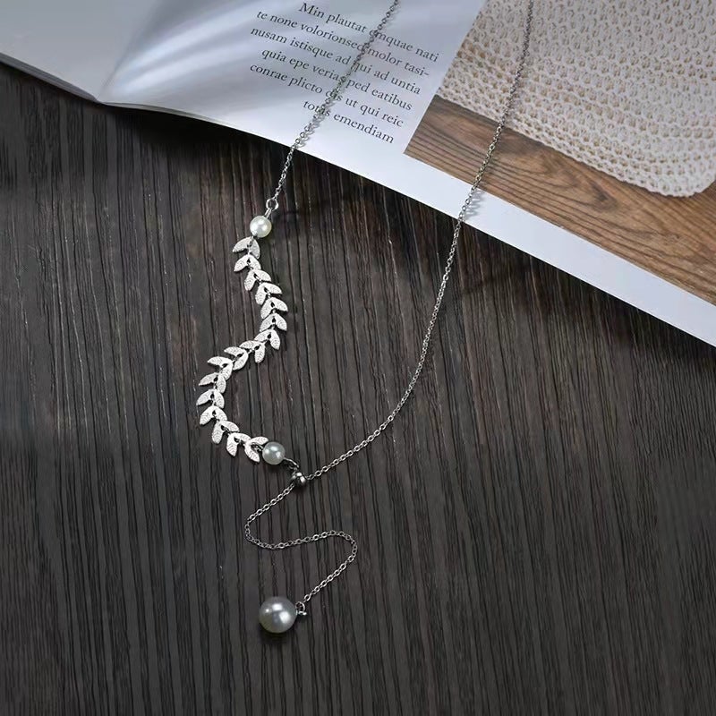 STAINLESS LEAF NECKLACE - STAY FANCY