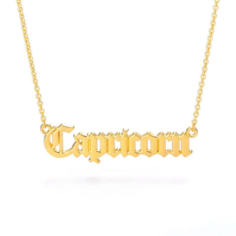 STAINLESS ZODIAC SIGN NECKLACE - STAY FANCY