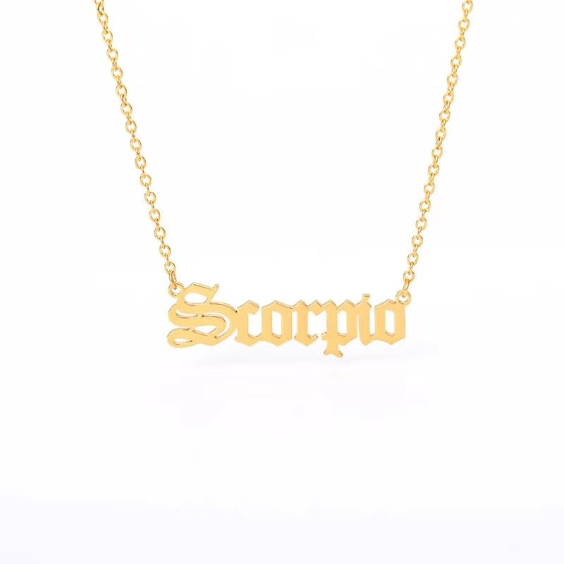 STAINLESS ZODIAC SIGN NECKLACE - STAY FANCY