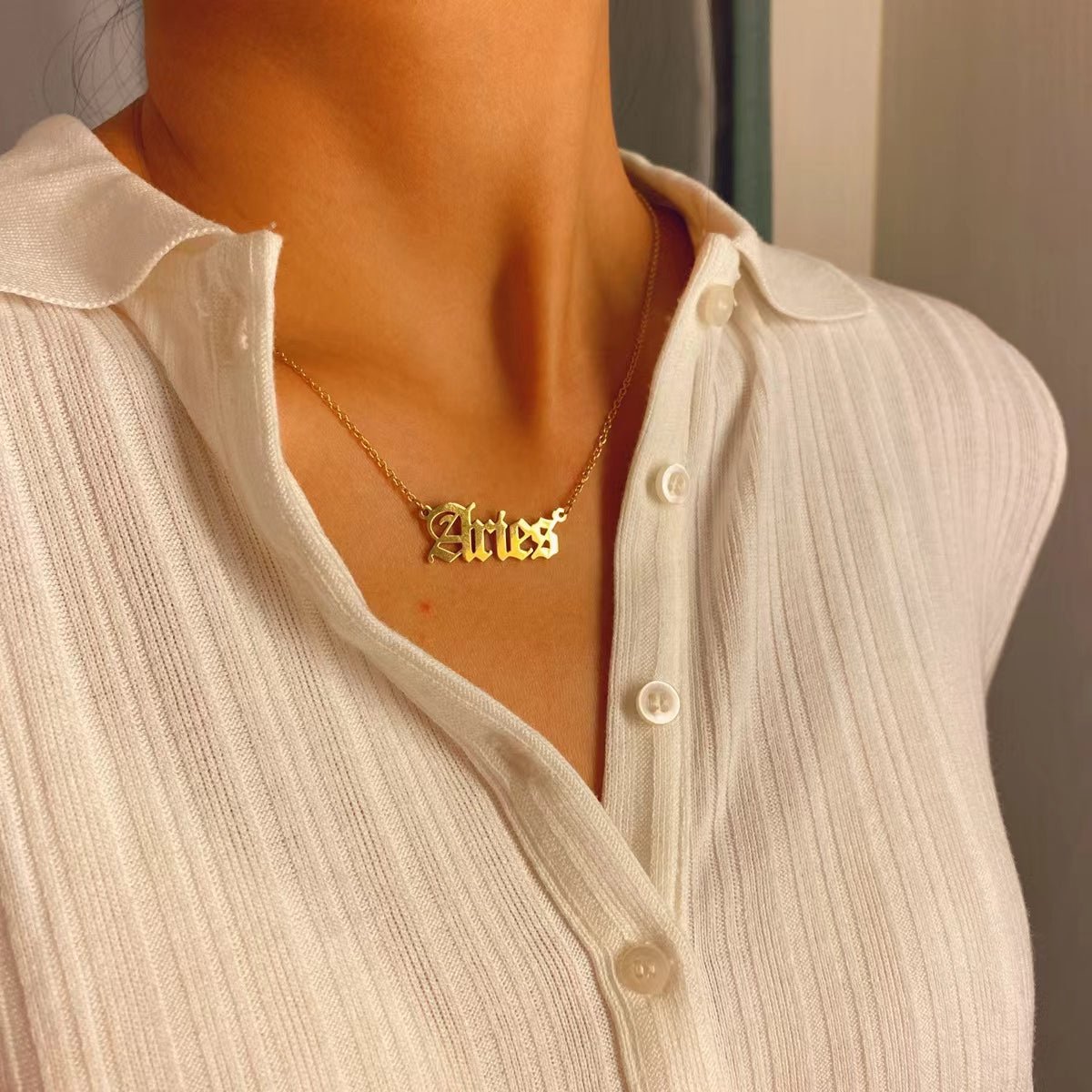 STAINLESS ZODIAC SIGN NECKLACE - STAY FANCY