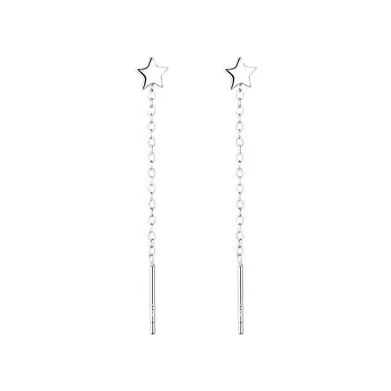 STAR THREADER EARRINGS (S999 SILVER) - STAY FANCY