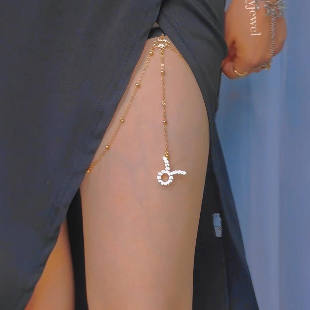 ZODIAC SIGN LEG CHAIN - STAY FANCY