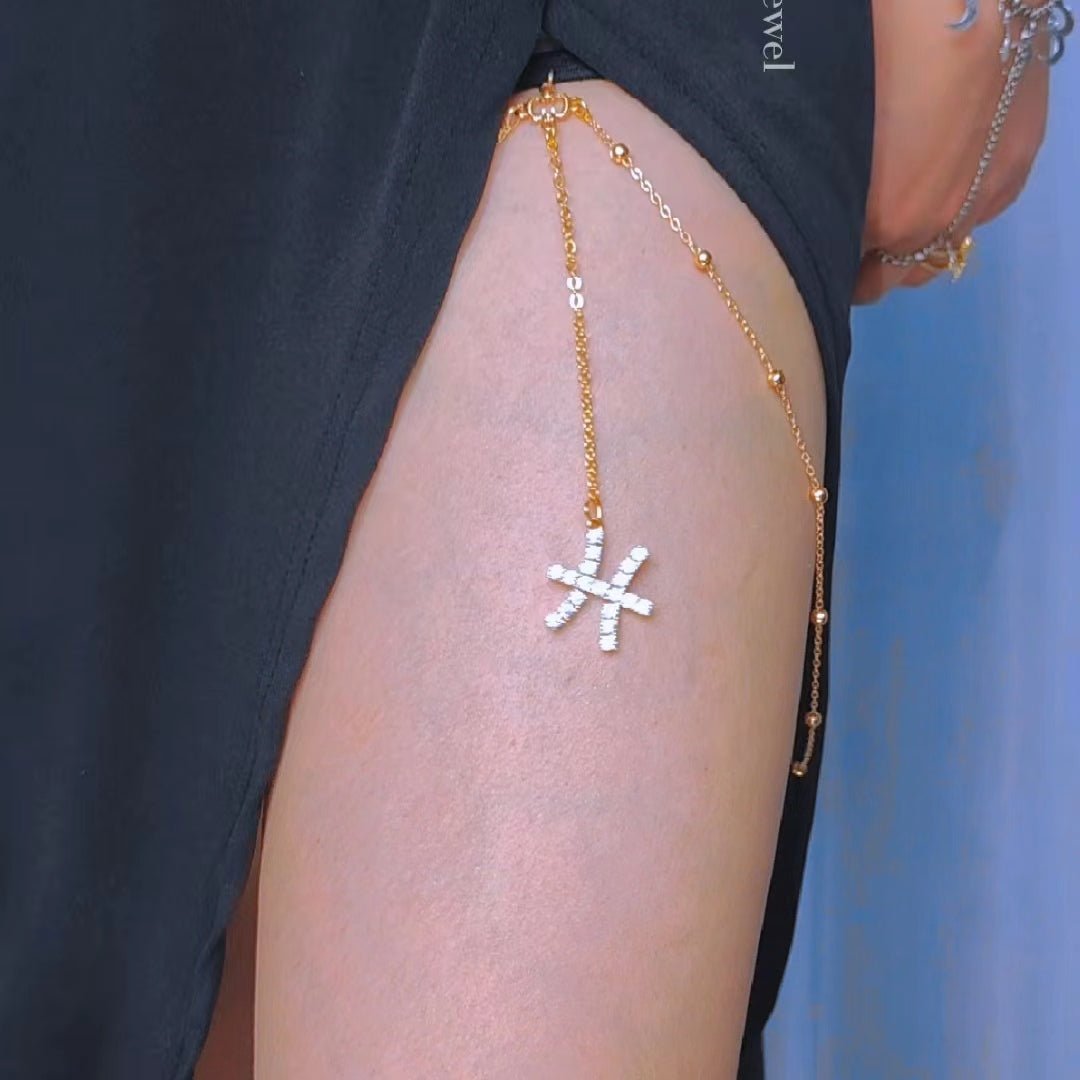 ZODIAC SIGN LEG CHAIN - STAY FANCY